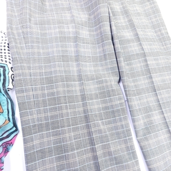 New Carlisle Grey Plaid Business Slacks Sz 14 - Picture 5 of 13